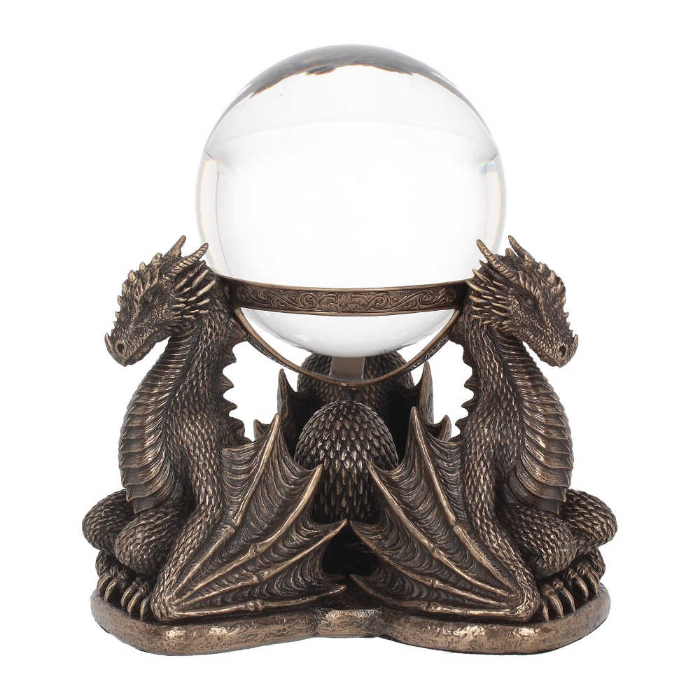 Nemesis Now - Dragons Prophecy Support de boule de cristal - Couleur bronze